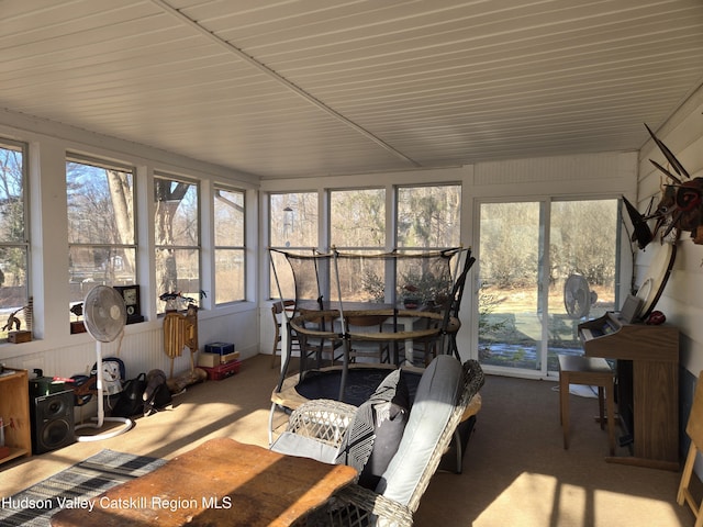 view of sunroom / solarium