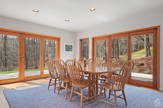 57 Spencer Rd, Austerlitz, NY 12017 - dining room with recessed lighting and light wood finished floors
