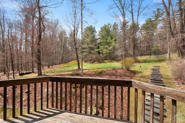57 Spencer Rd, Austerlitz, NY 12017 - wooden deck with a yard
