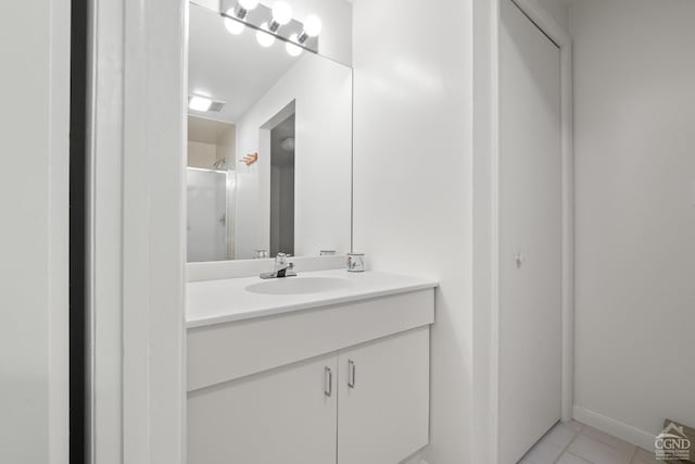 57 Spencer Rd, Austerlitz, NY 12017 - bathroom featuring a stall shower, vanity, and tile patterned floors