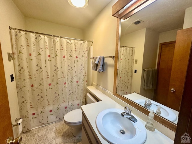 50 Windham Mt Village Rd, Windham, NY 12496 - bathroom featuring toilet, vanity, and curtained shower
