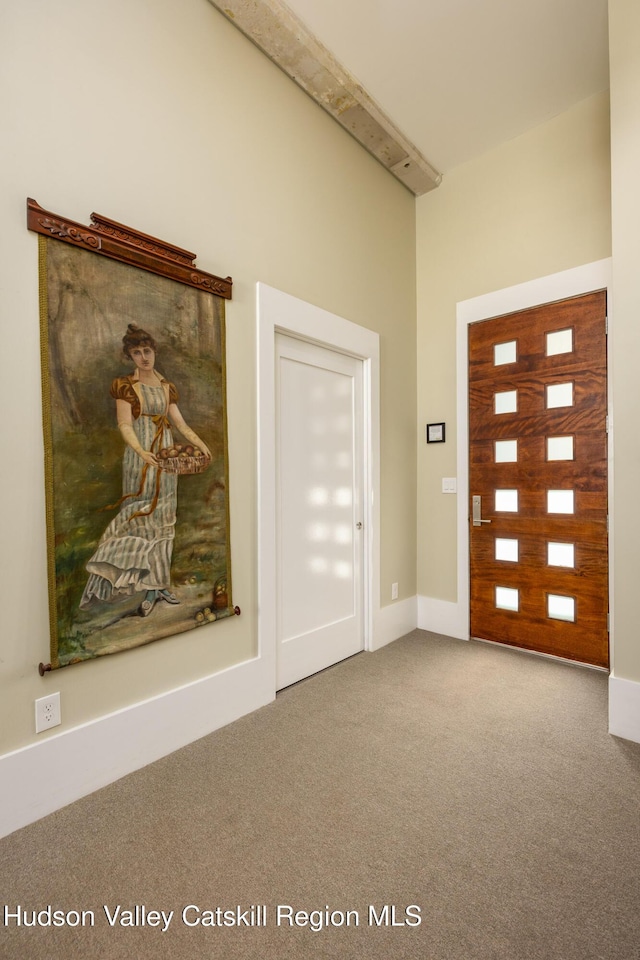81 N Main St, Ellenville, NY 12428 - entrance foyer with a high ceiling and carpet