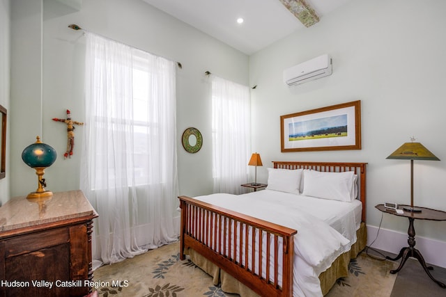 81 N Main St, Ellenville, NY 12428 - bedroom featuring recessed lighting and an AC wall unit