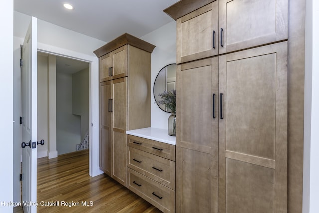 interior space featuring hardwood / wood-style flooring