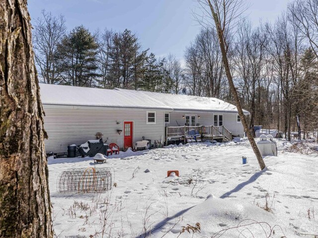 1769 Rte 51, Hannacroix, NY 12087 - snow covered rear of property with a deck