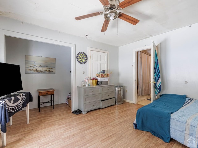 1769 Rte 51, Hannacroix, NY 12087 - bedroom with light wood-style floors and a ceiling fan