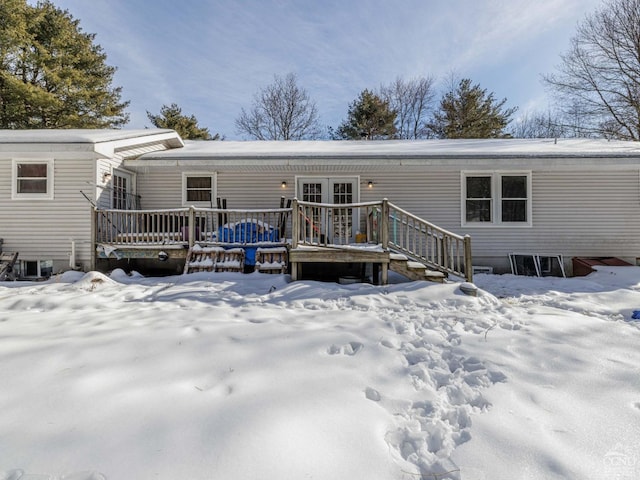1769 Rte 51, Hannacroix, NY 12087 - snow covered house with a wooden deck