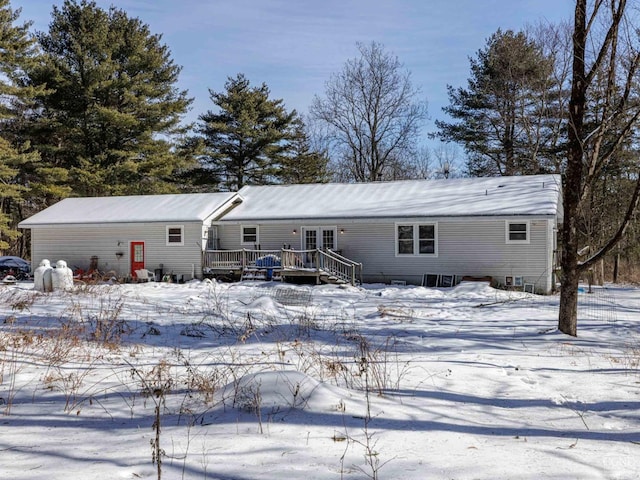 1769 Rte 51, Hannacroix, NY 12087 - snow covered rear of property with a deck