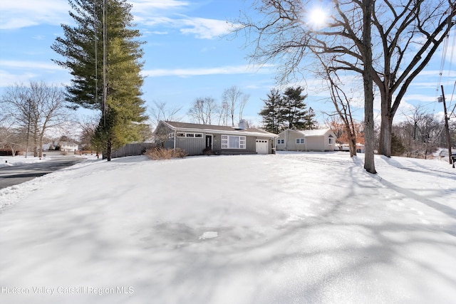 exterior space with an attached garage