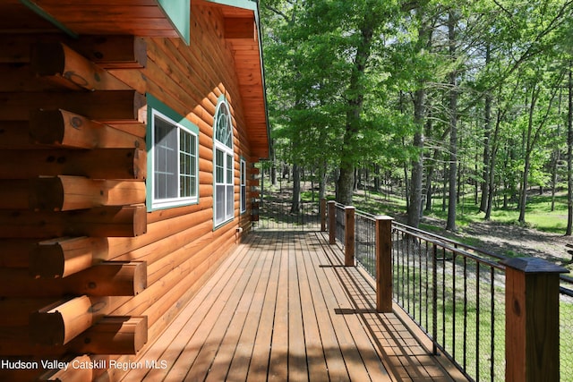 view of wooden deck