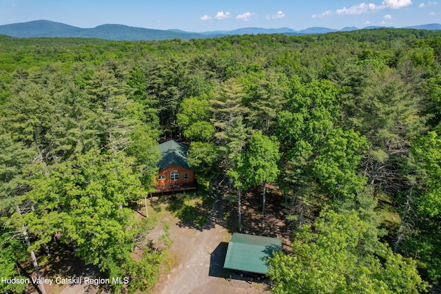 aerial view featuring a mountain view