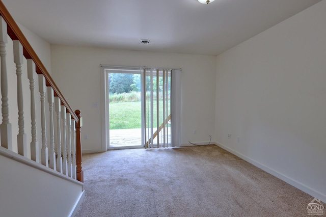15023 Rte 23 Unit 5, Prattsville, NY 12468 - unfurnished room featuring carpet floors, baseboards, and stairway