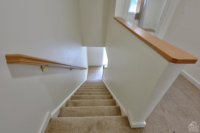 15023 Rte 23 Unit 5, Prattsville, NY 12468 - stairway with carpet and baseboards