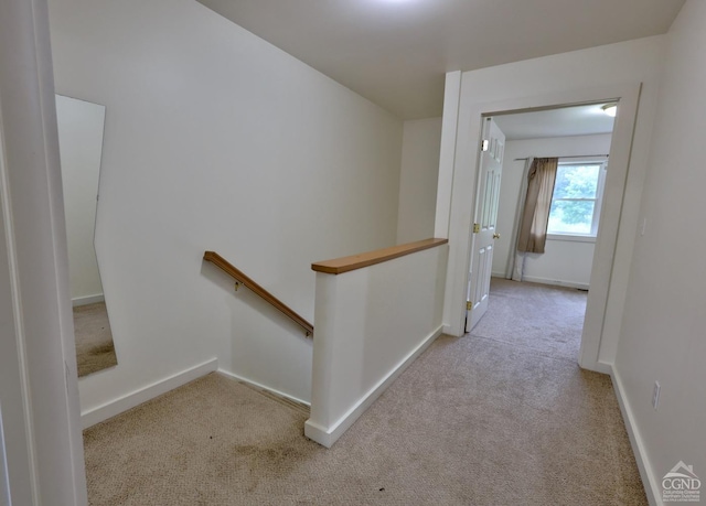 15023 Rte 23 Unit 5, Prattsville, NY 12468 - hall featuring an upstairs landing, carpet floors, and baseboards