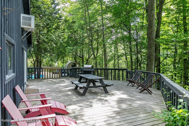 87 Boice Mill Rd, Kerhonkson, NY 12446 - wooden terrace featuring area for grilling