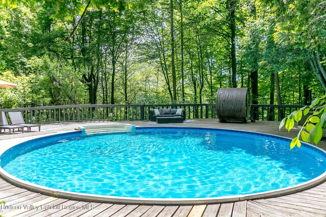 87 Boice Mill Rd, Kerhonkson, NY 12446 - view of pool with outdoor lounge area and a deck