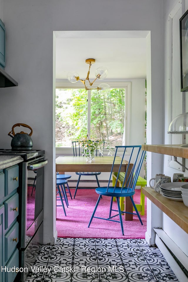 87 Boice Mill Rd, Kerhonkson, NY 12446 - dining room with a chandelier