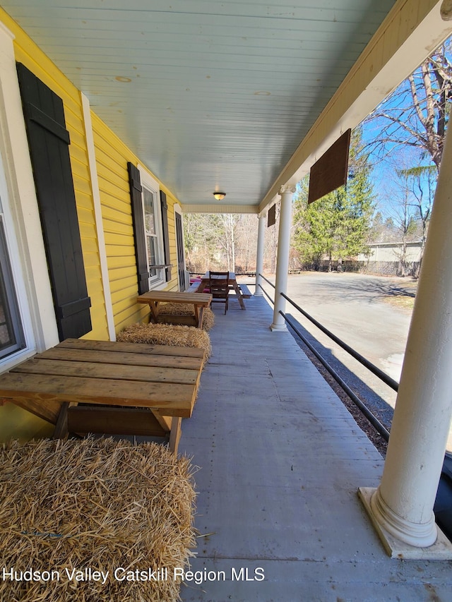 view of patio with covered porch