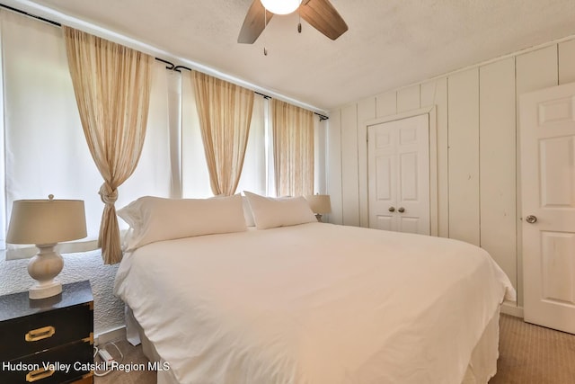61 Scribner Hollow Rd Unit B 1, Hunter, NY 12442 - bedroom with a ceiling fan and a closet