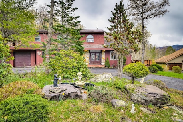 108 Botti Dr, Hunter, NY 12442 - view of front facade featuring french doors and a garage