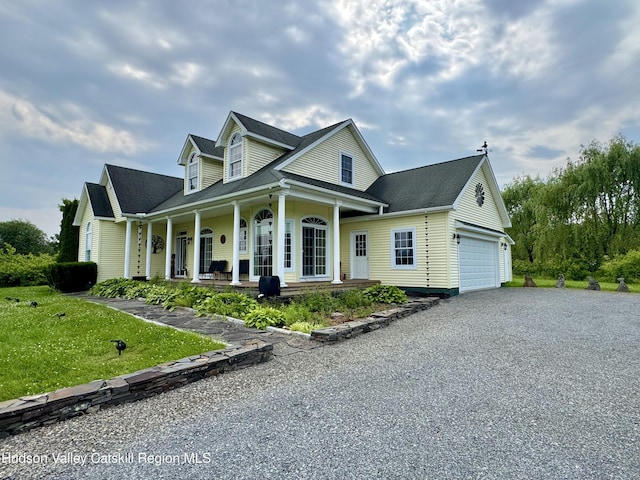 2914 Sleepy Hollow Rd, Athens, NY 12015 - view of front of home with a porch, driveway, and an attached garage