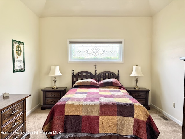 2914 Sleepy Hollow Rd, Athens, NY 12015 - bedroom featuring lofted ceiling and light carpet