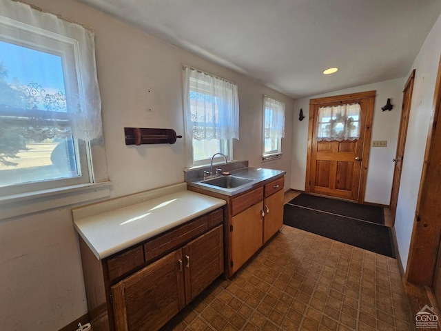 2322 US Route 9, Hudson, NY 12534 - kitchen with a sink, light countertops, and recessed lighting