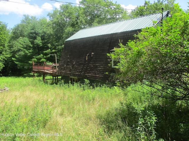 view of yard featuring a deck