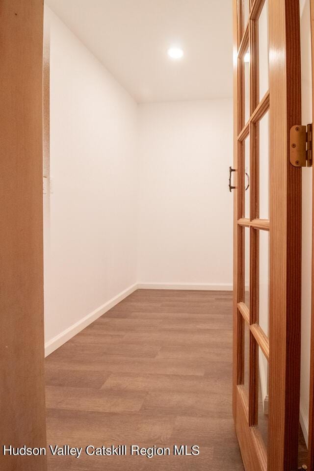 interior space with wood-type flooring