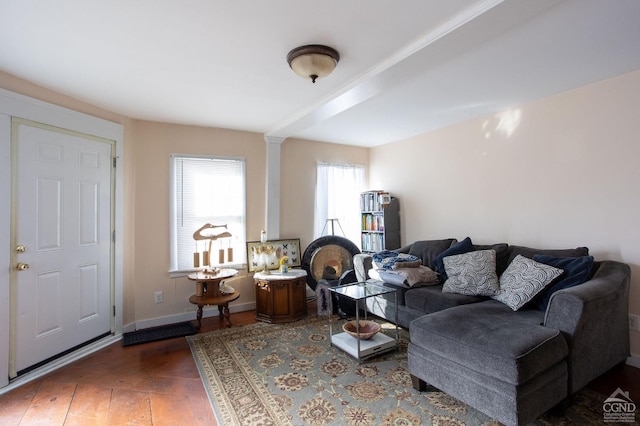 826 Rte 203, Austerlitz, NY 12165 - living room with wood-type flooring and baseboards