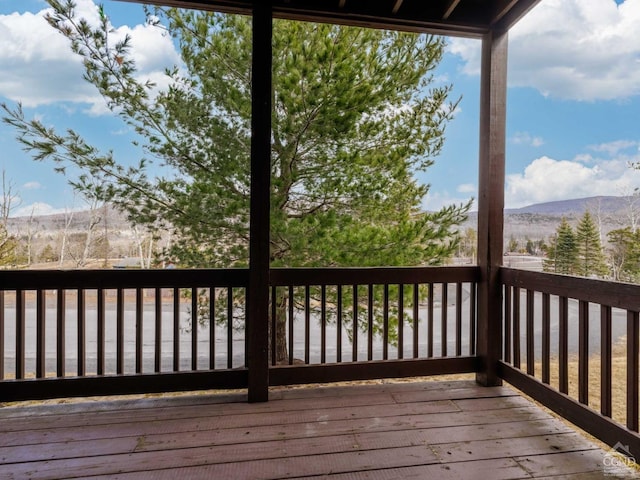 73-B4 Liftside Dr, Hunter, NY 12442 - wooden deck featuring a mountain view