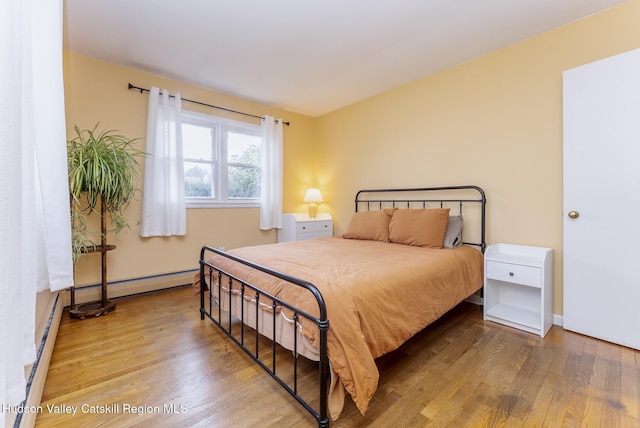 121 Rayna St, Hurley, NY 12443 - bedroom featuring wood finished floors, baseboard heating, and baseboards