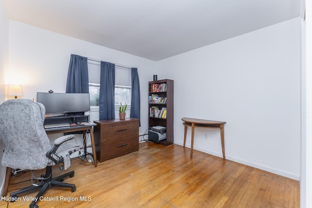 121 Rayna St, Hurley, NY 12443 - home office with light wood finished floors and baseboards