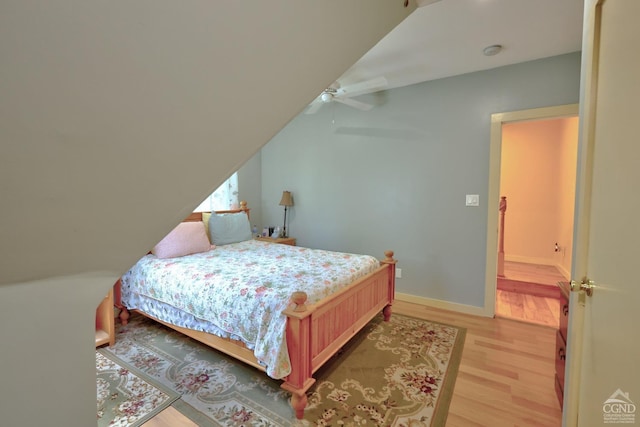 630 County Route 11, Ancram, NY 12502 - bedroom with light wood finished floors, a ceiling fan, and baseboards