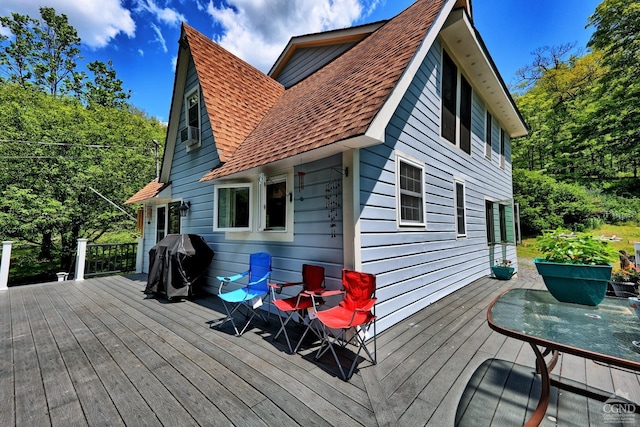 630 County Route 11, Ancram, NY 12502 - wooden terrace with a grill