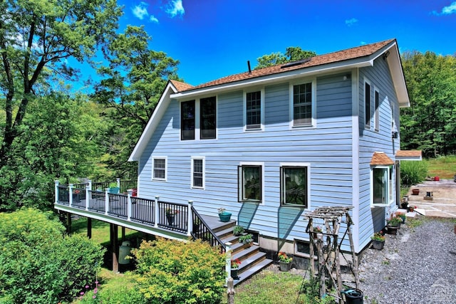 630 County Route 11, Ancram, NY 12502 - back of house with a wooden deck