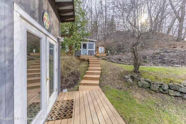 view of wooden terrace
