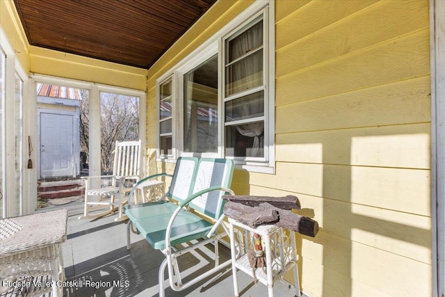 balcony with covered porch