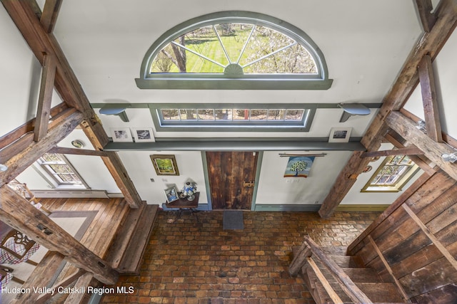455 Post Hill Rd, Craryville, NY 12534 - foyer entrance with brick patterned flooring