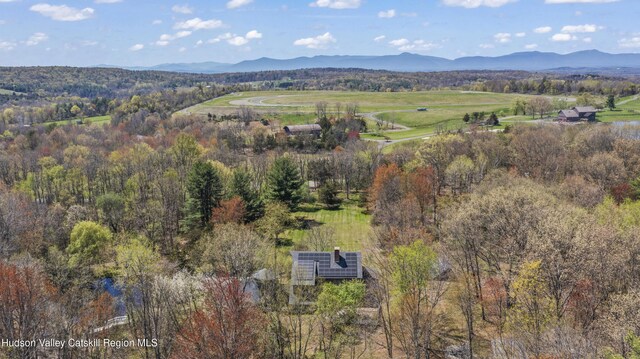 455 Post Hill Rd, Craryville, NY 12534 - aerial view of property and surrounding area with a mountain backdrop