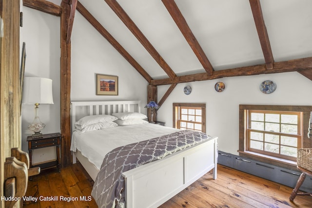 455 Post Hill Rd, Craryville, NY 12534 - bedroom featuring wood-type flooring and baseboard heating