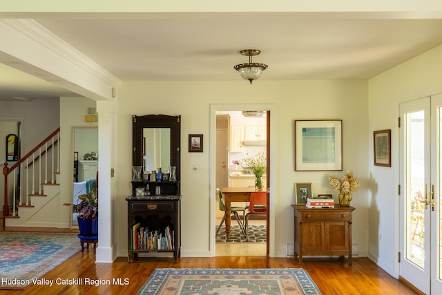 17 Stephen Dr, Hudson, NY 12534 - foyer featuring wood finished floors and stairs