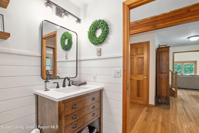 552 Bearkill Rd, Gilboa, NY 12076 - bathroom featuring vanity and hardwood / wood-style flooring