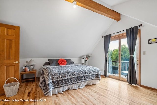 552 Bearkill Rd, Gilboa, NY 12076 - bedroom featuring access to exterior and wood finished floors