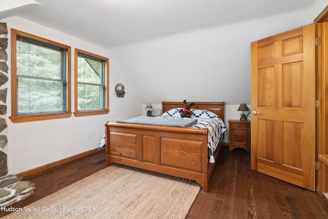 552 Bearkill Rd, Gilboa, NY 12076 - bedroom featuring lofted ceiling and wood finished floors