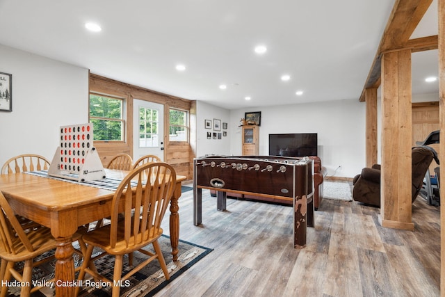 552 Bearkill Rd, Gilboa, NY 12076 - game room with wood finished floors and recessed lighting
