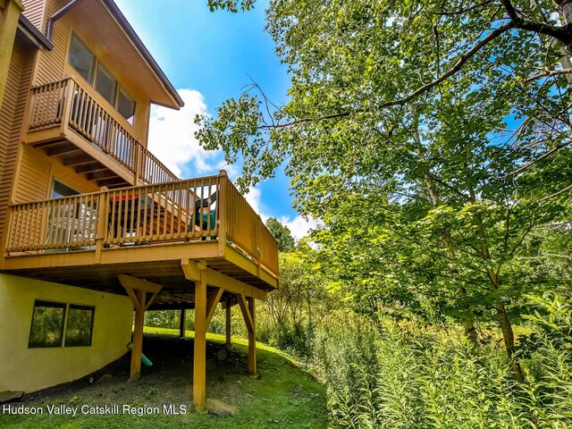 exterior space featuring a deck
