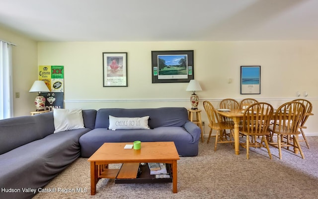 view of carpeted living room
