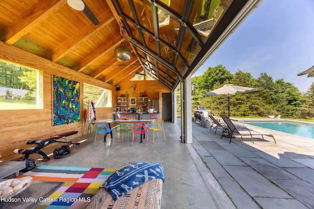 64 Dug Rd, Accord, NY 12404 - view of patio with an outdoor pool and outdoor dining area