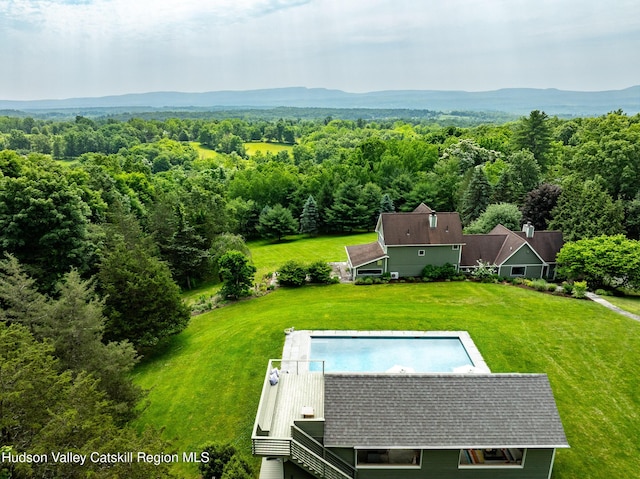 64 Dug Rd, Accord, NY 12404 - aerial view of property and surrounding area featuring a forest and a pool area